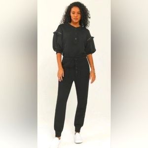 Something Navy, Size L, Black with Rainbow Embroidery 🌈